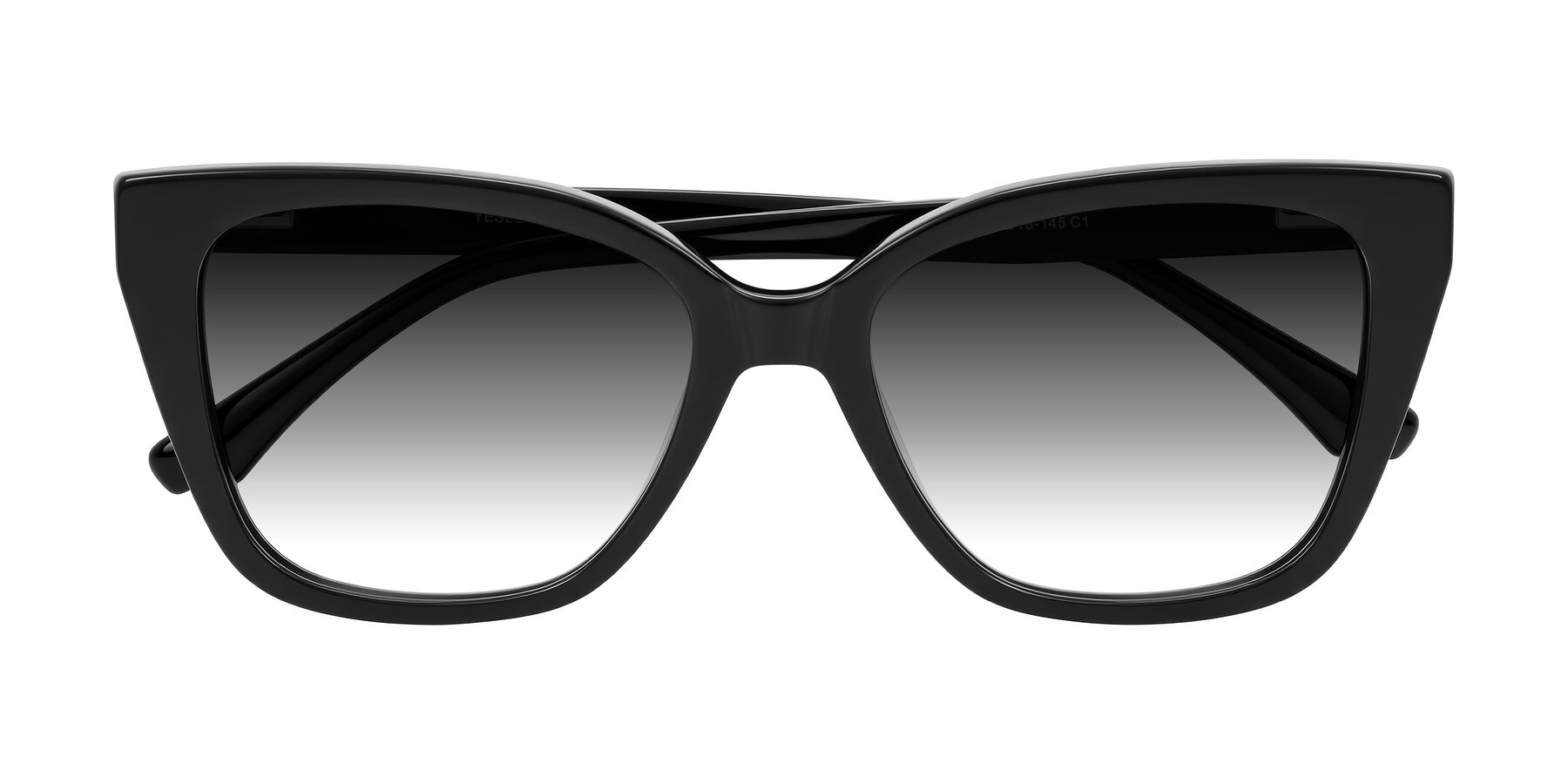 Folded Front of Kahlem in Black with Gray Gradient Lenses