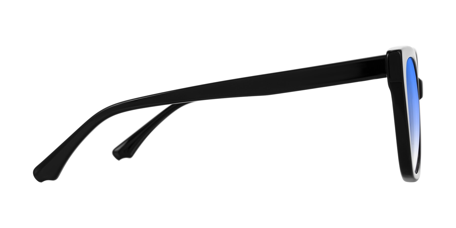 Side of Kahlem in Black with Blue Gradient Lenses