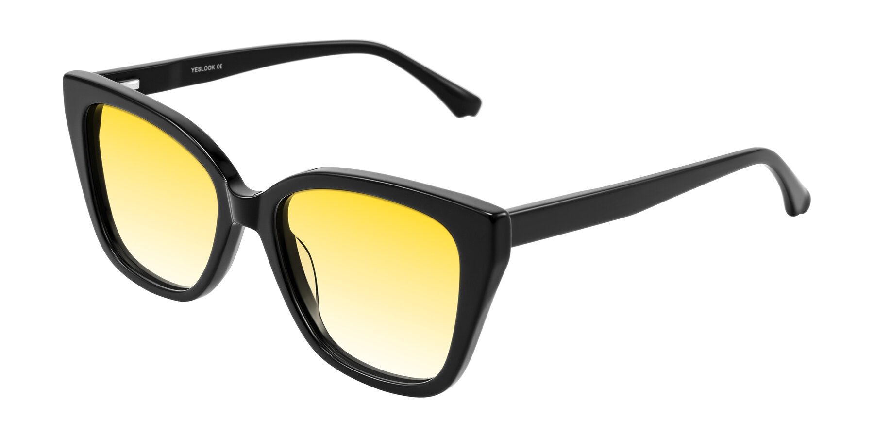 Angle of Kahlem in Black with Yellow Gradient Lenses