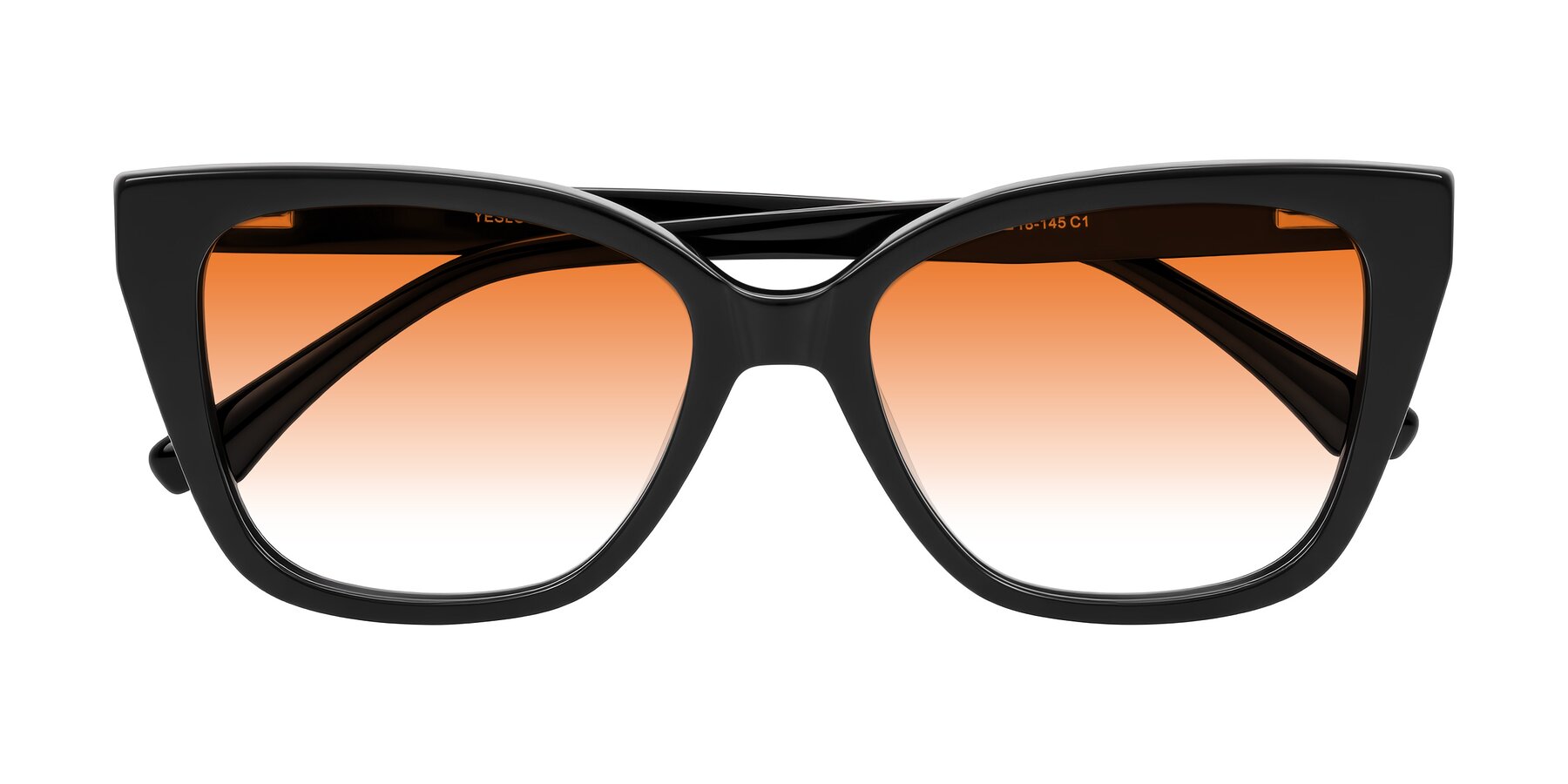 Folded Front of Kahlem in Black with Orange Gradient Lenses