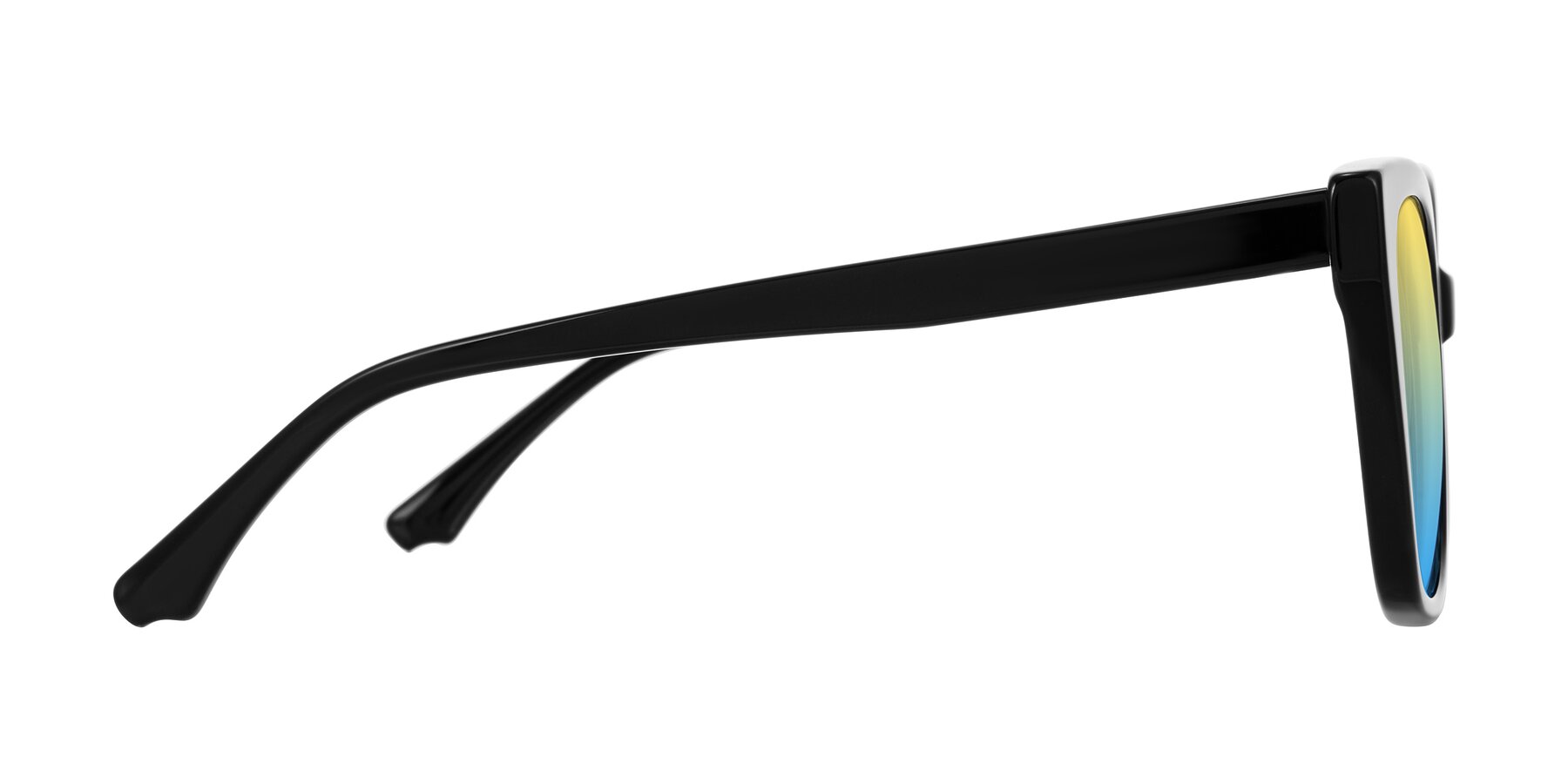 Side of Kahlem in Black with Yellow / Blue Gradient Lenses