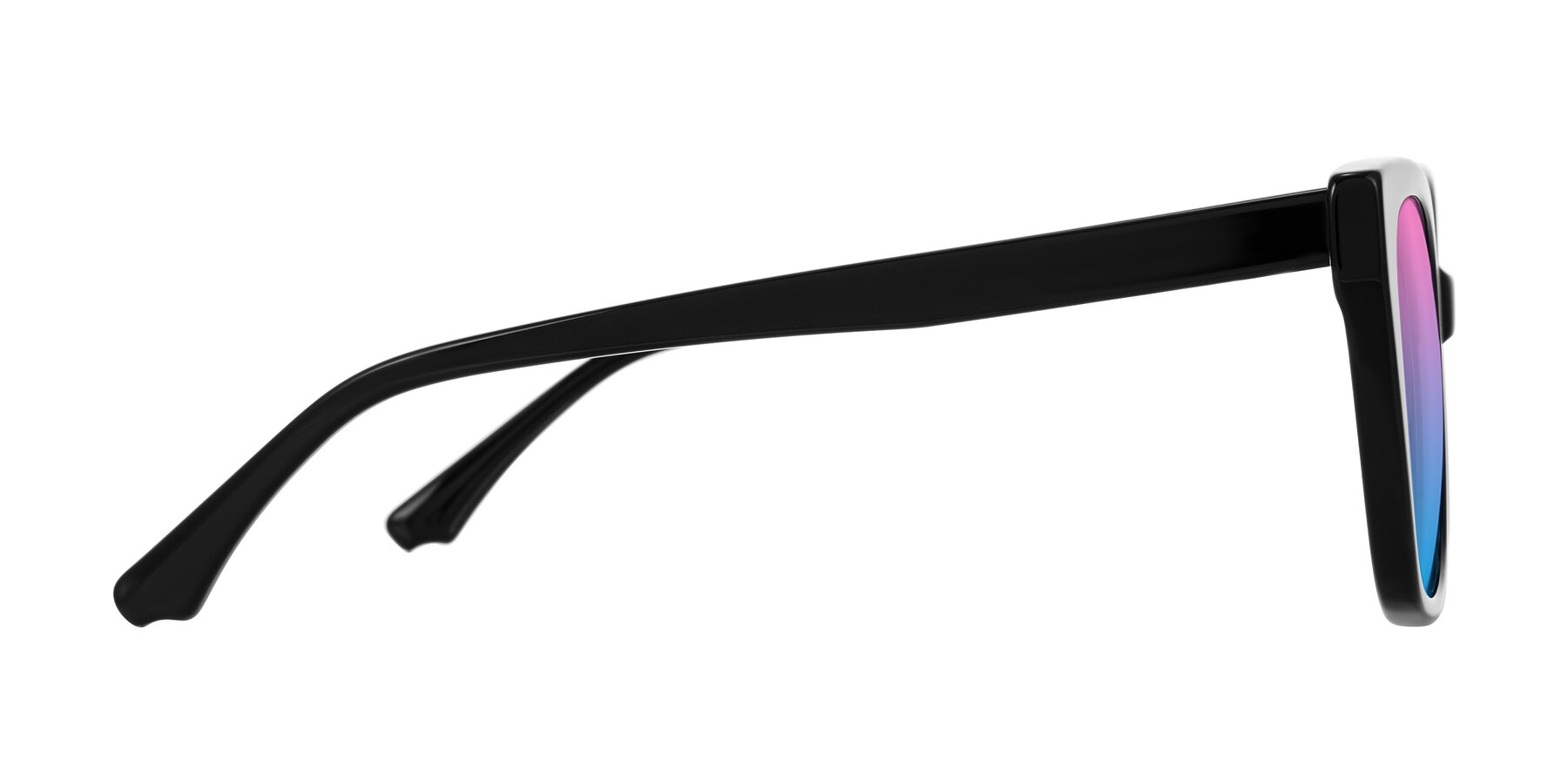 Side of Kahlem in Black with Pink / Blue Gradient Lenses