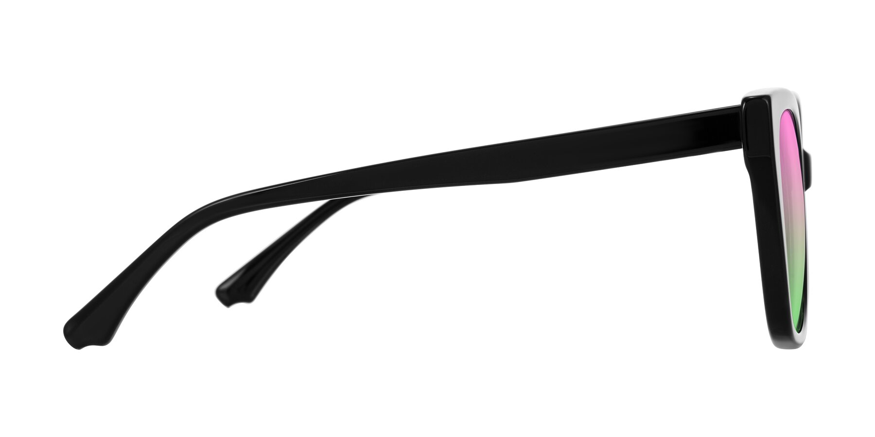 Side of Kahlem in Black with Pink / Green Gradient Lenses