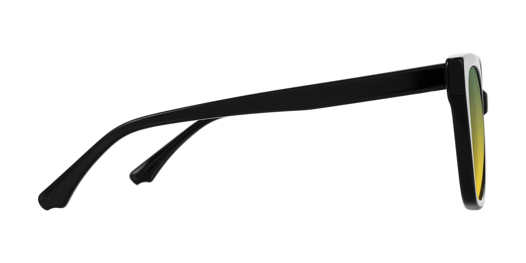 Side of Kahlem in Black with Green / Yellow Gradient Lenses