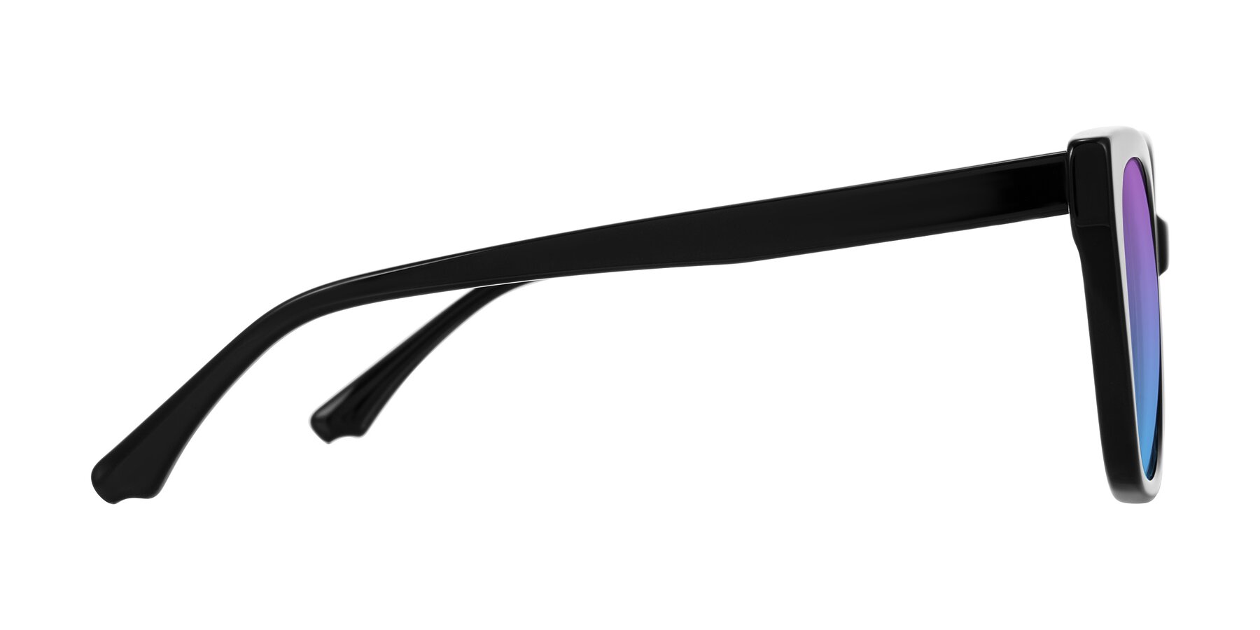Side of Kahlem in Black with Purple / Blue Gradient Lenses