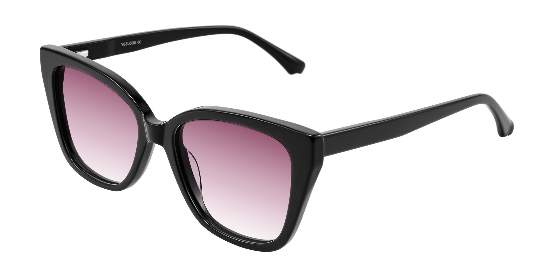 Angle of Kahlem in Black with Wine Gradient Lenses