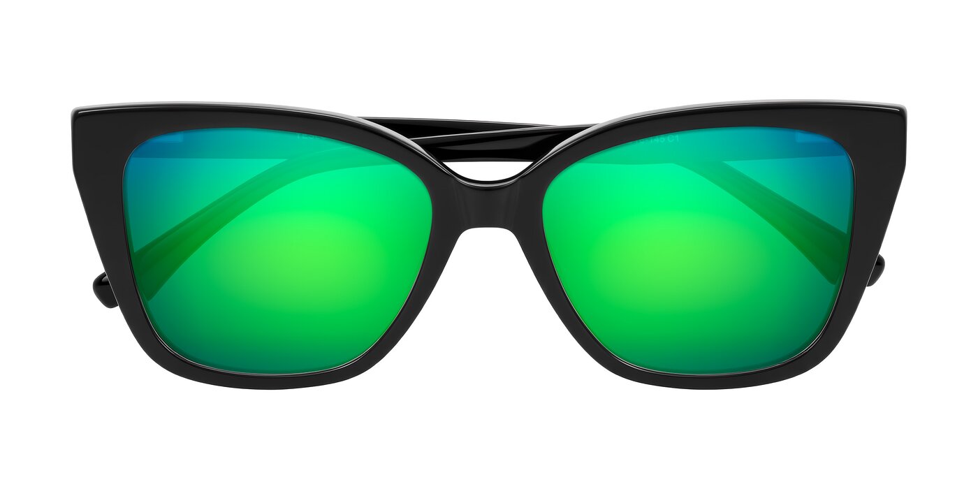 Kahlem - Black Flash Mirrored Sunglasses