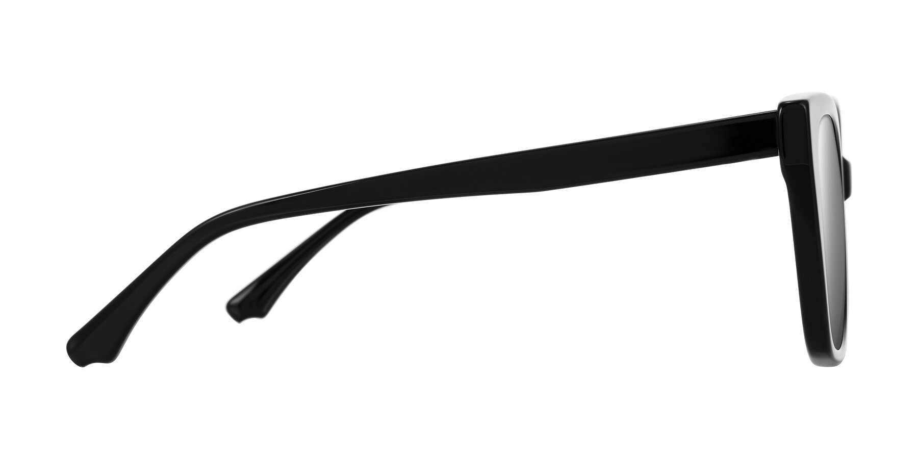 Side of Kahlem in Black with Silver Mirrored Lenses