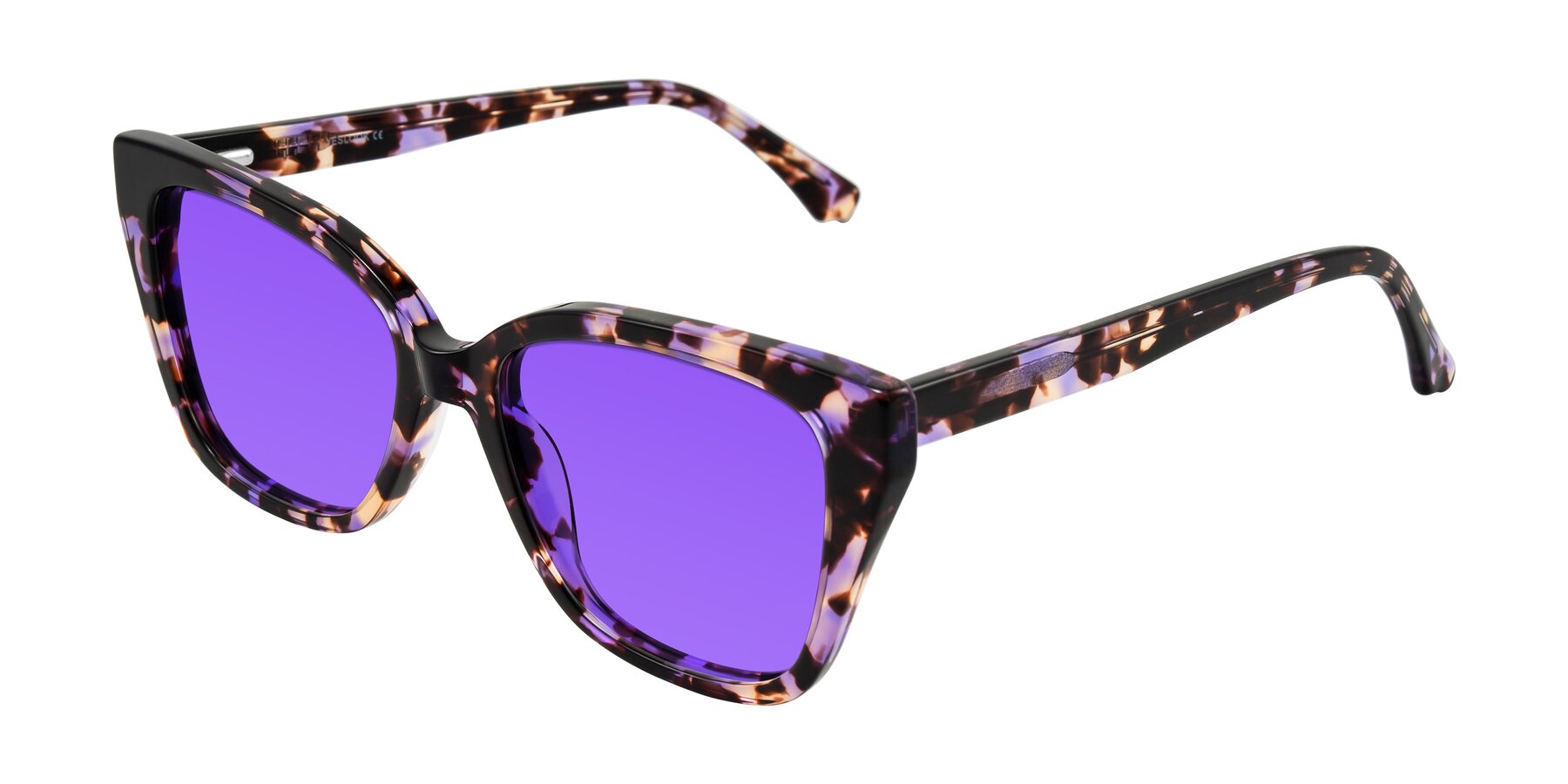 Angle of Kahlem in Purple Tortoise with Purple Tinted Lenses