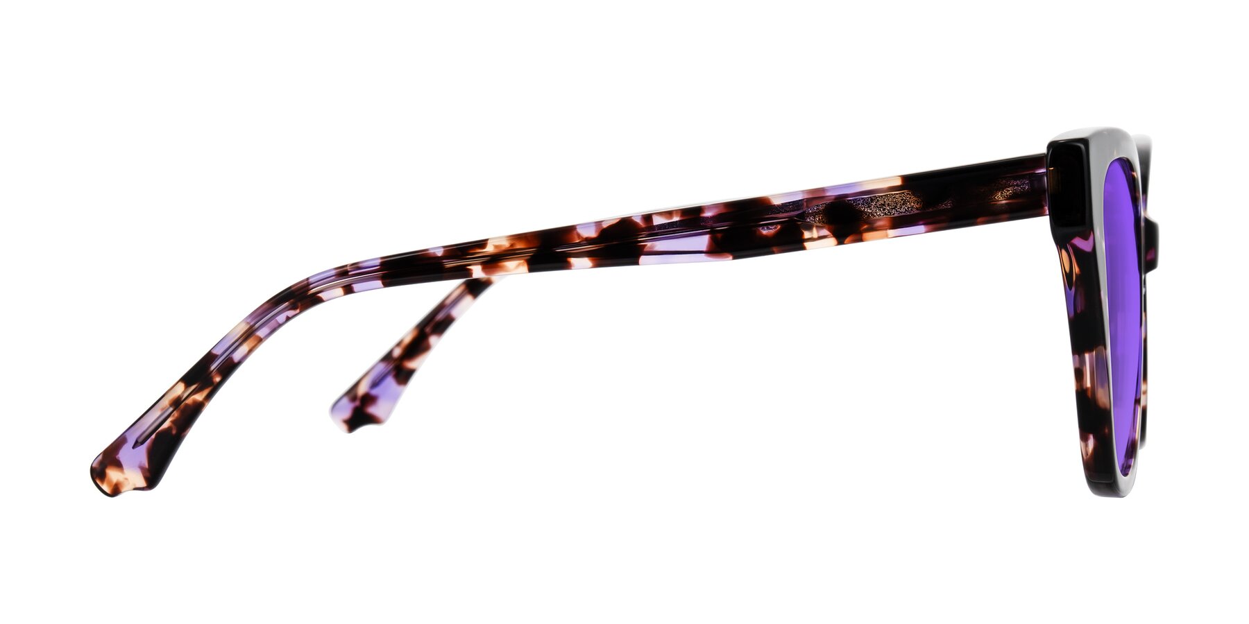 Side of Kahlem in Purple Tortoise with Purple Tinted Lenses