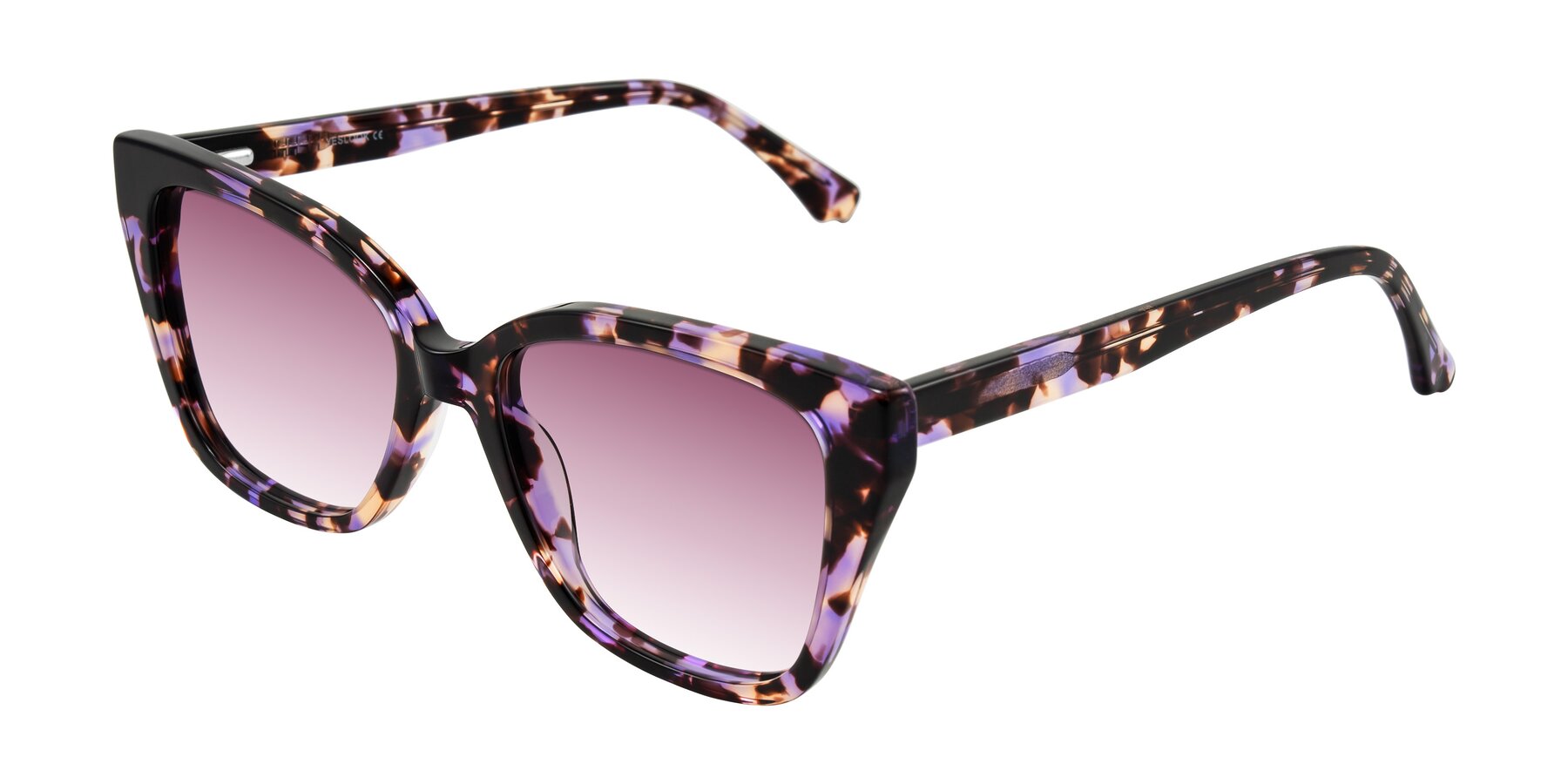 Angle of Kahlem in Purple Tortoise with Wine Gradient Lenses