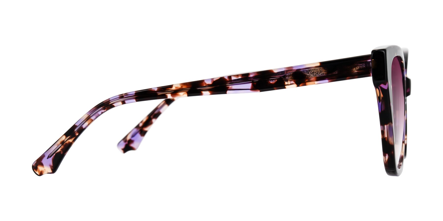 Side of Kahlem in Purple Tortoise with Wine Gradient Lenses