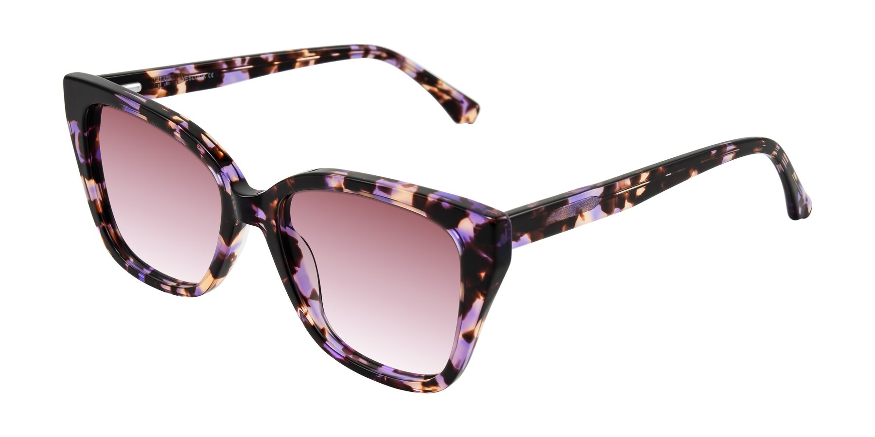 Angle of Kahlem in Purple Tortoise with Garnet Gradient Lenses