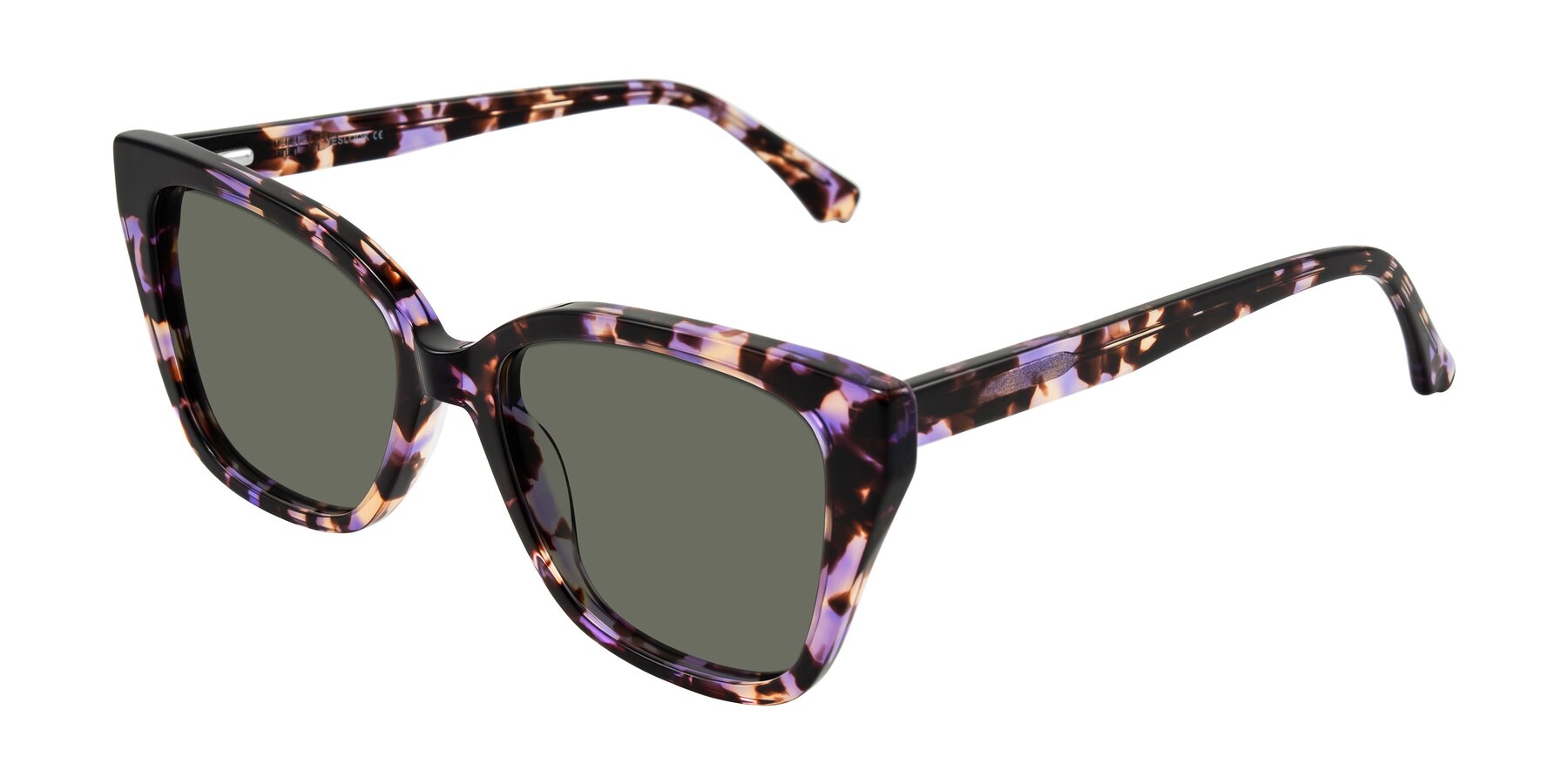 Angle of Kahlem in Purple Tortoise with Gray Polarized Lenses