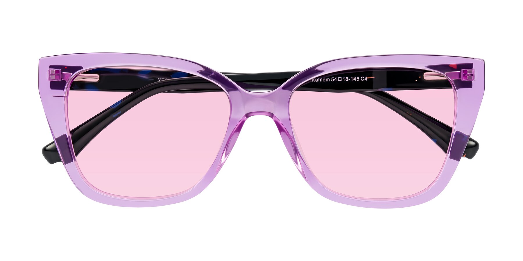 Folded Front of Kahlem in Violet with Light Pink Tinted Lenses