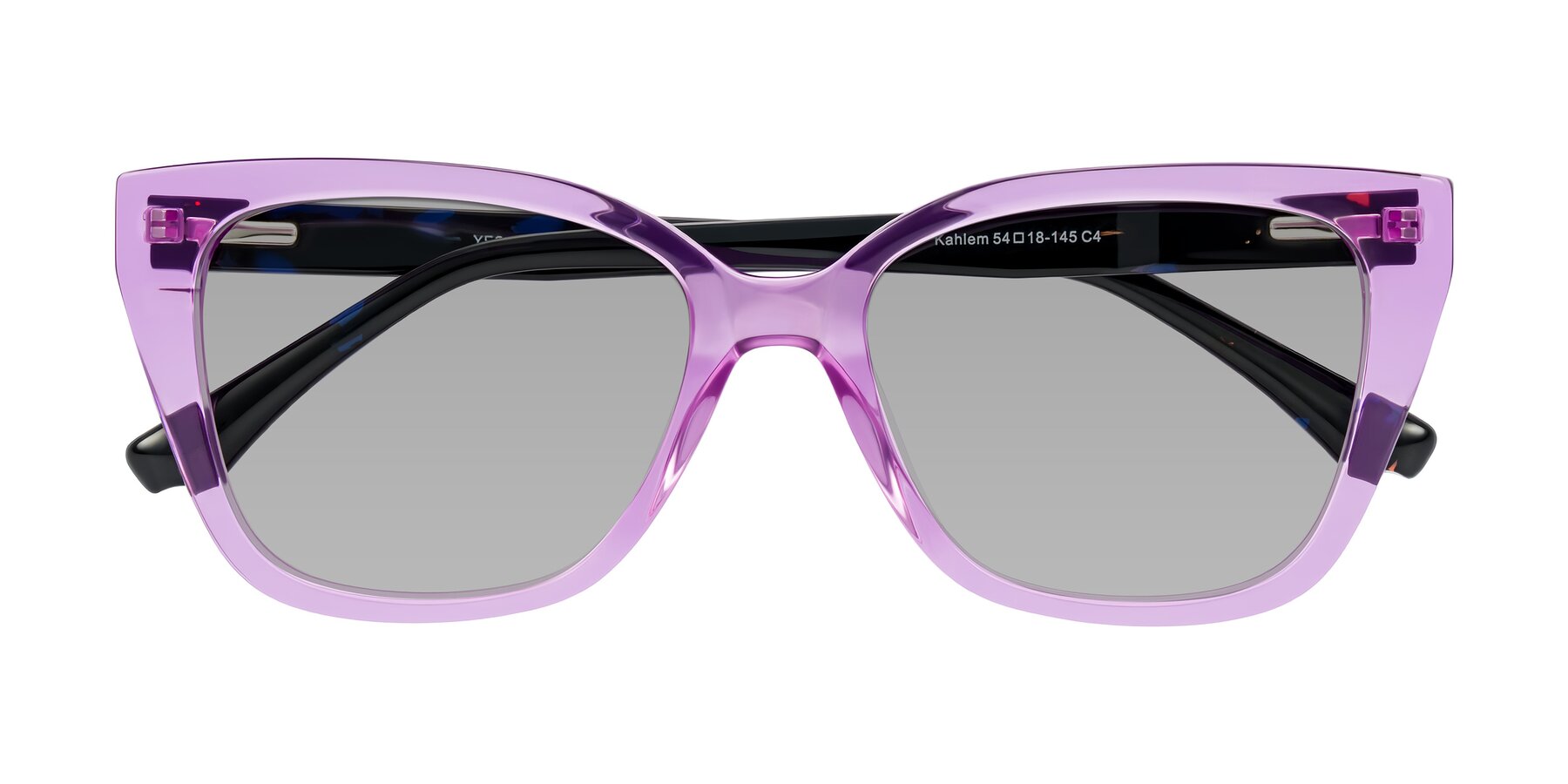 Folded Front of Kahlem in Violet with Light Gray Tinted Lenses