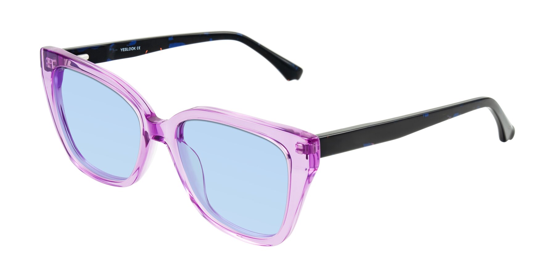 Angle of Kahlem in Violet with Light Blue Tinted Lenses