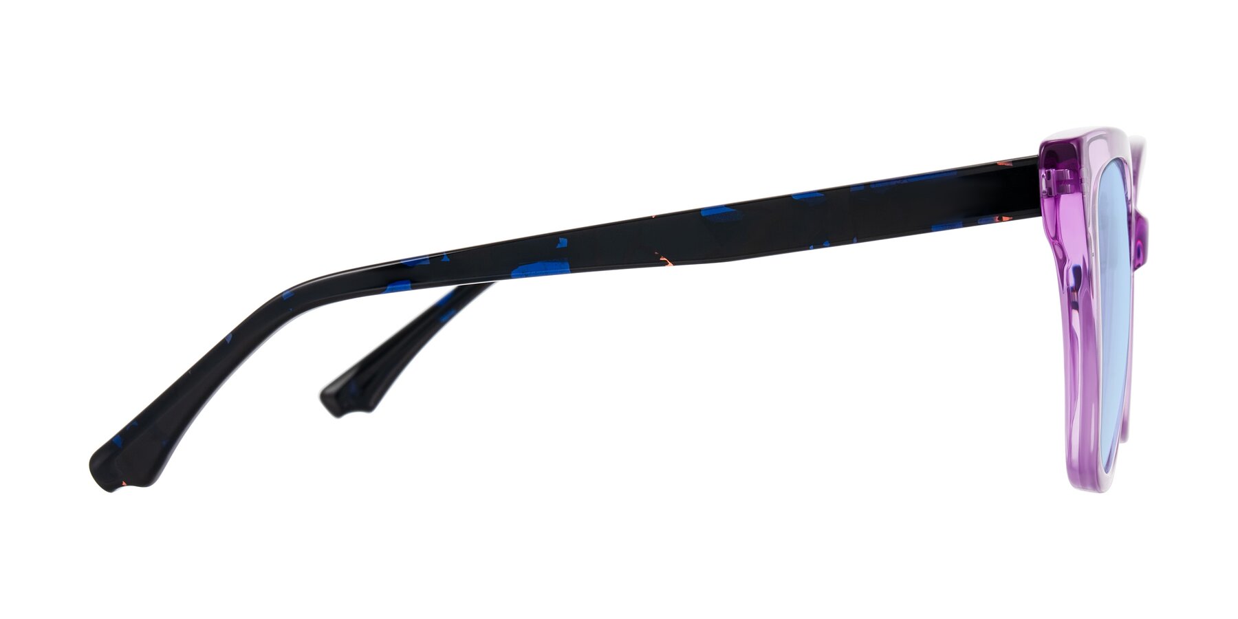 Side of Kahlem in Violet with Light Blue Tinted Lenses