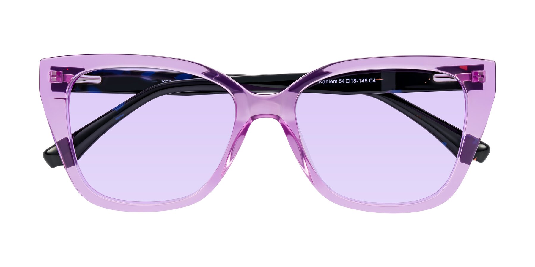Folded Front of Kahlem in Violet with Light Purple Tinted Lenses
