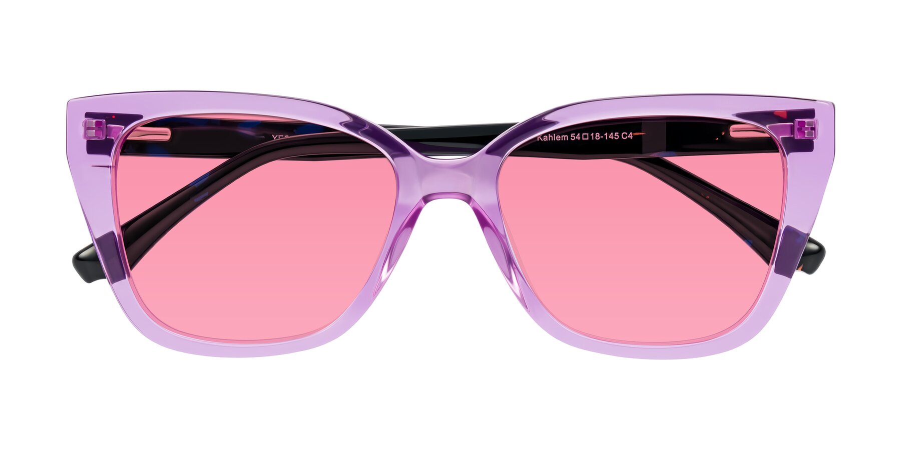 Folded Front of Kahlem in Violet with Pink Tinted Lenses