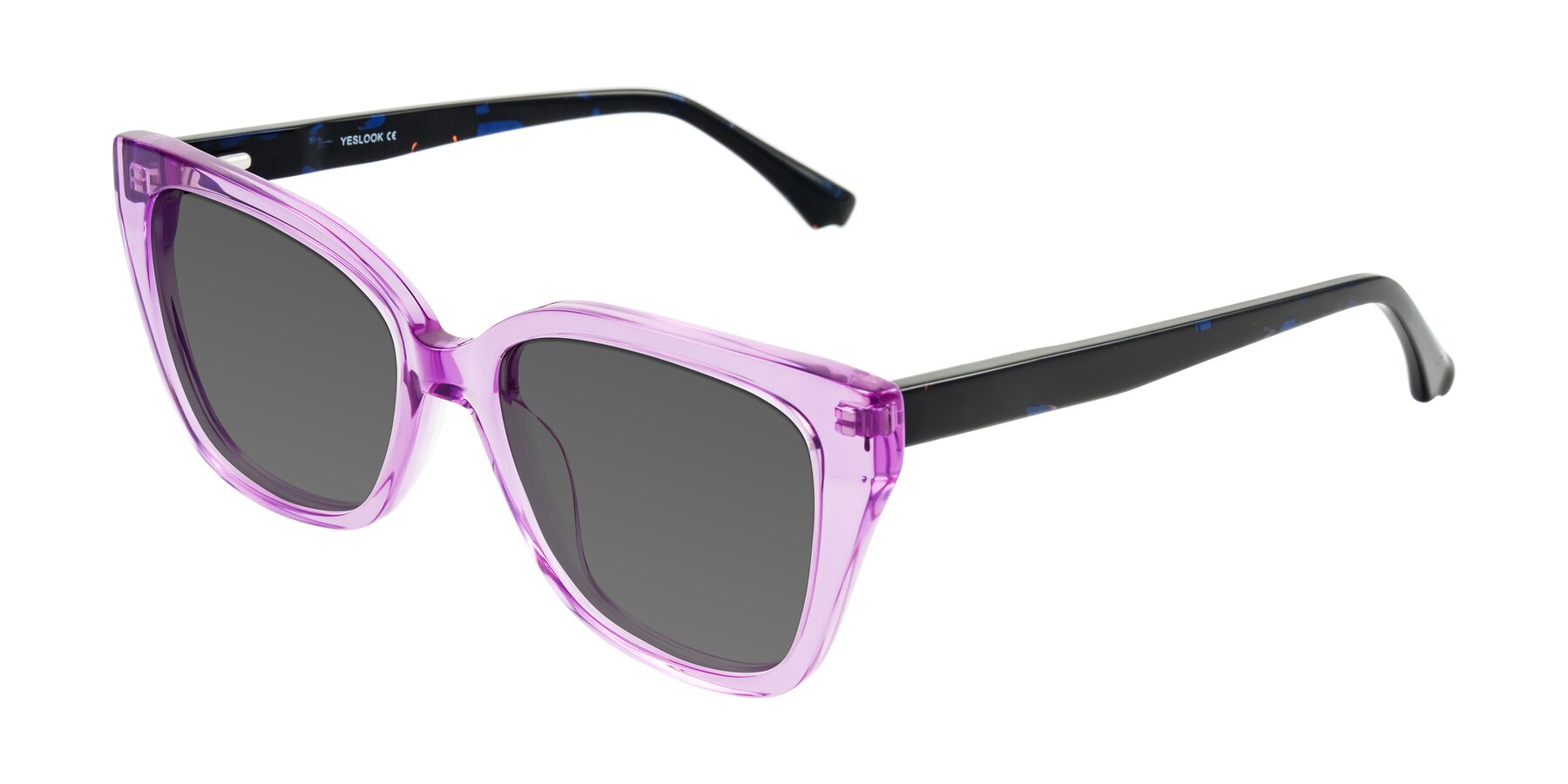 Angle of Kahlem in Violet with Medium Gray Tinted Lenses