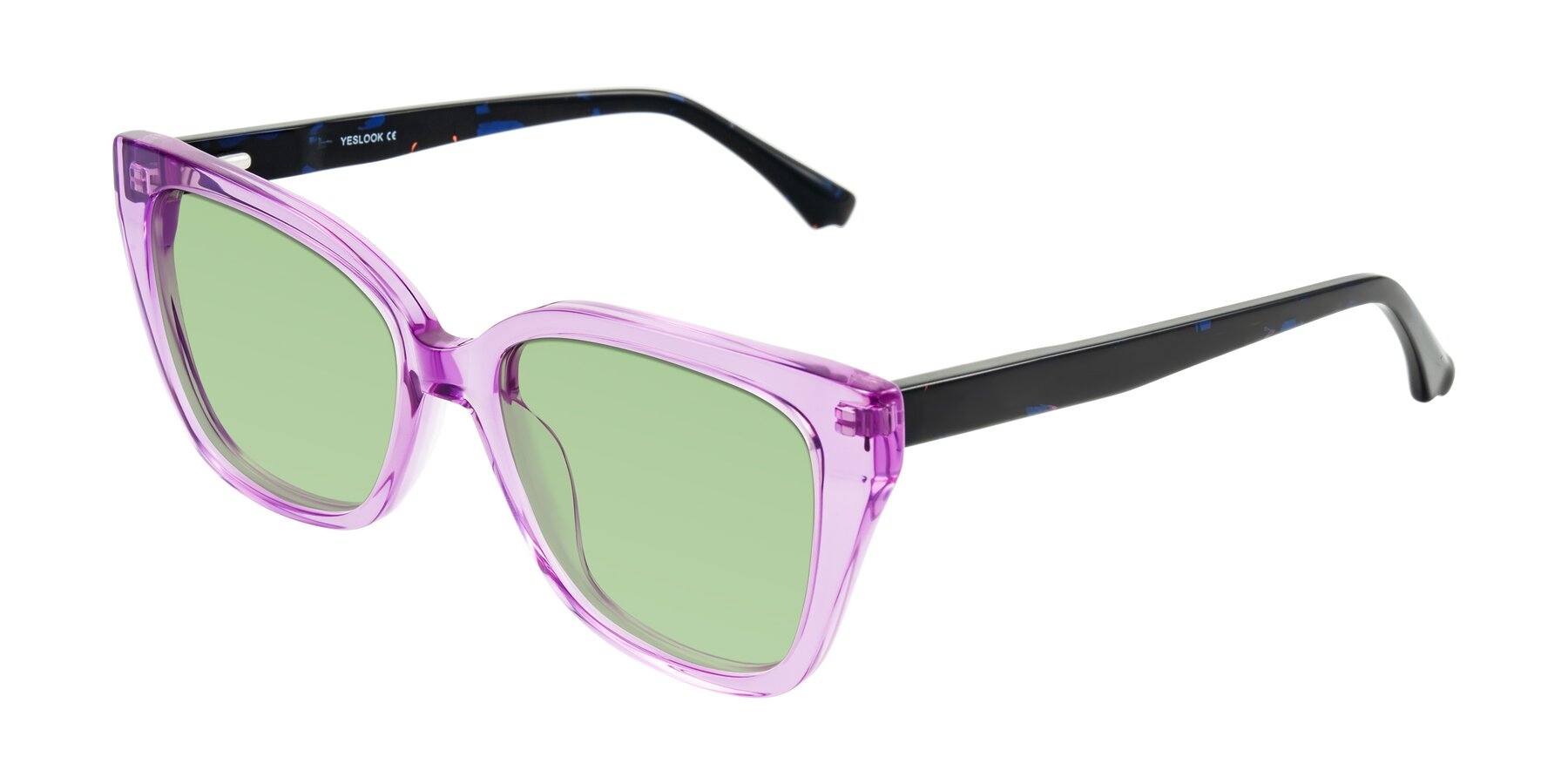 Angle of Kahlem in Violet with Medium Green Tinted Lenses