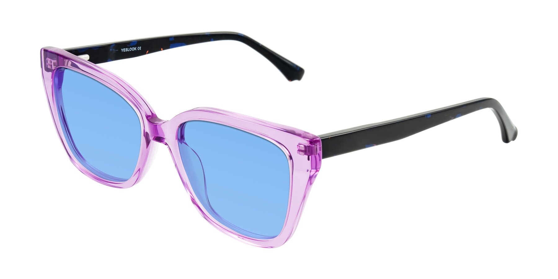 Angle of Kahlem in Violet with Medium Blue Tinted Lenses