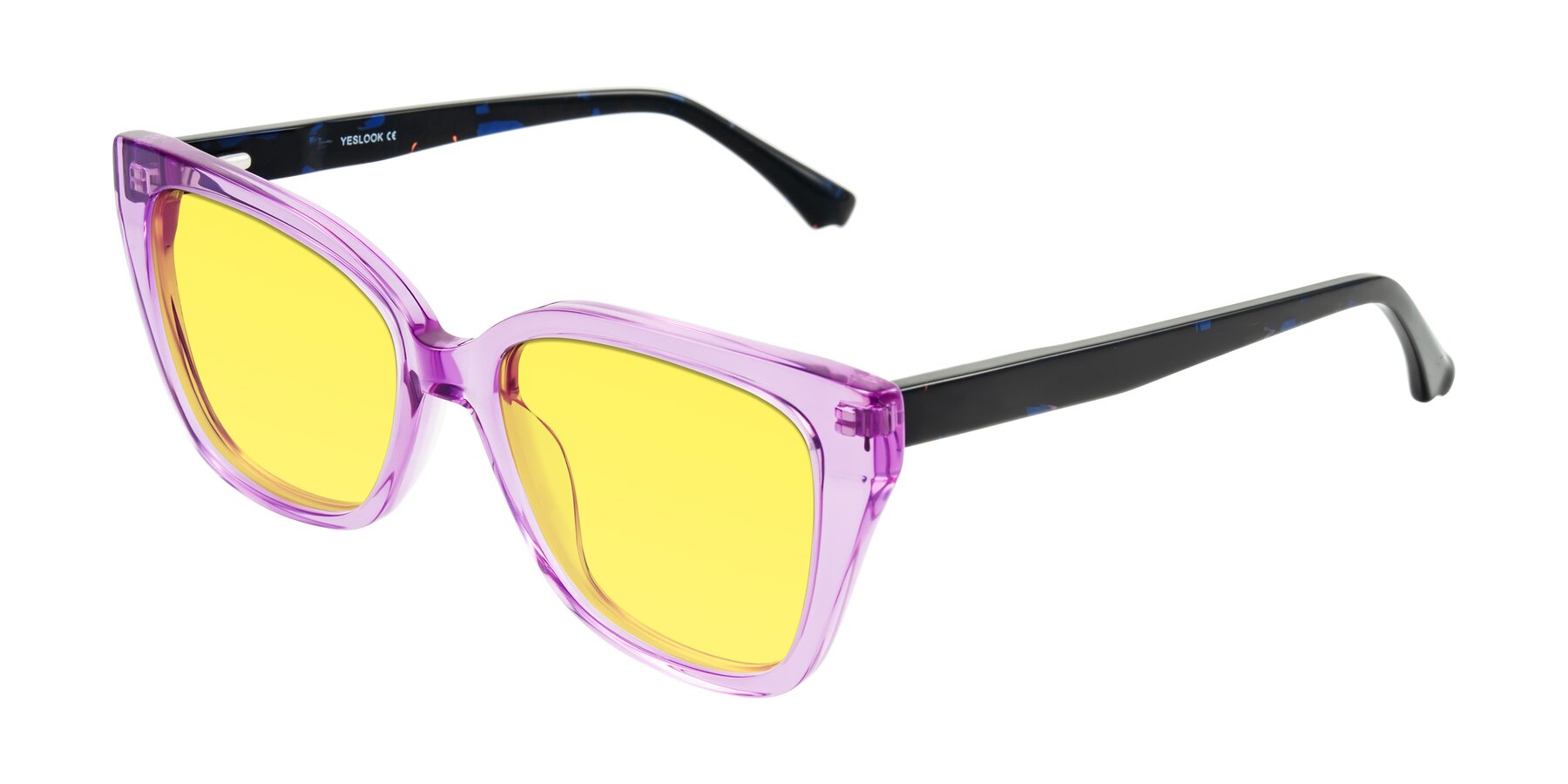 Angle of Kahlem in Violet with Medium Yellow Tinted Lenses