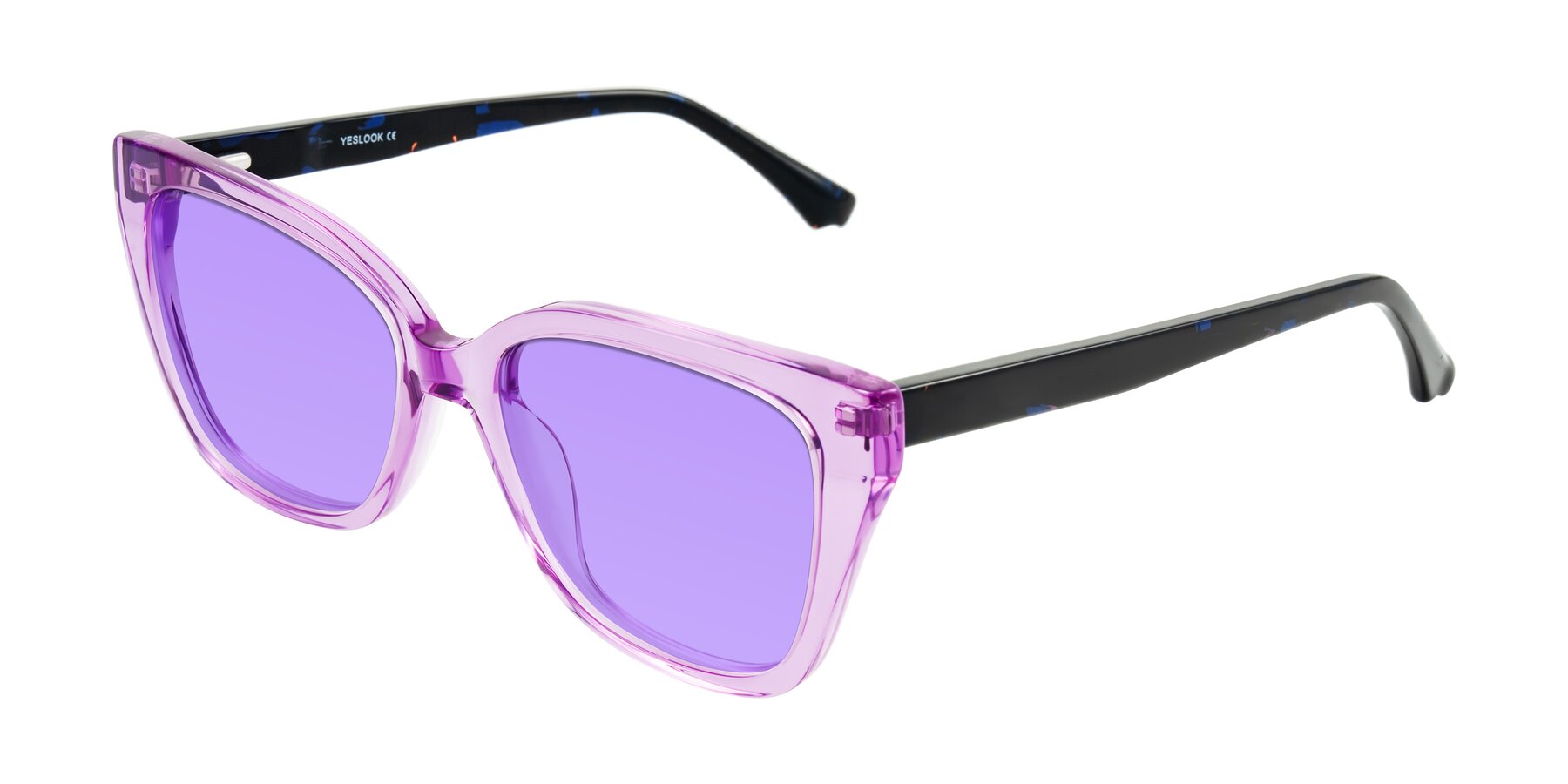 Angle of Kahlem in Violet with Medium Purple Tinted Lenses