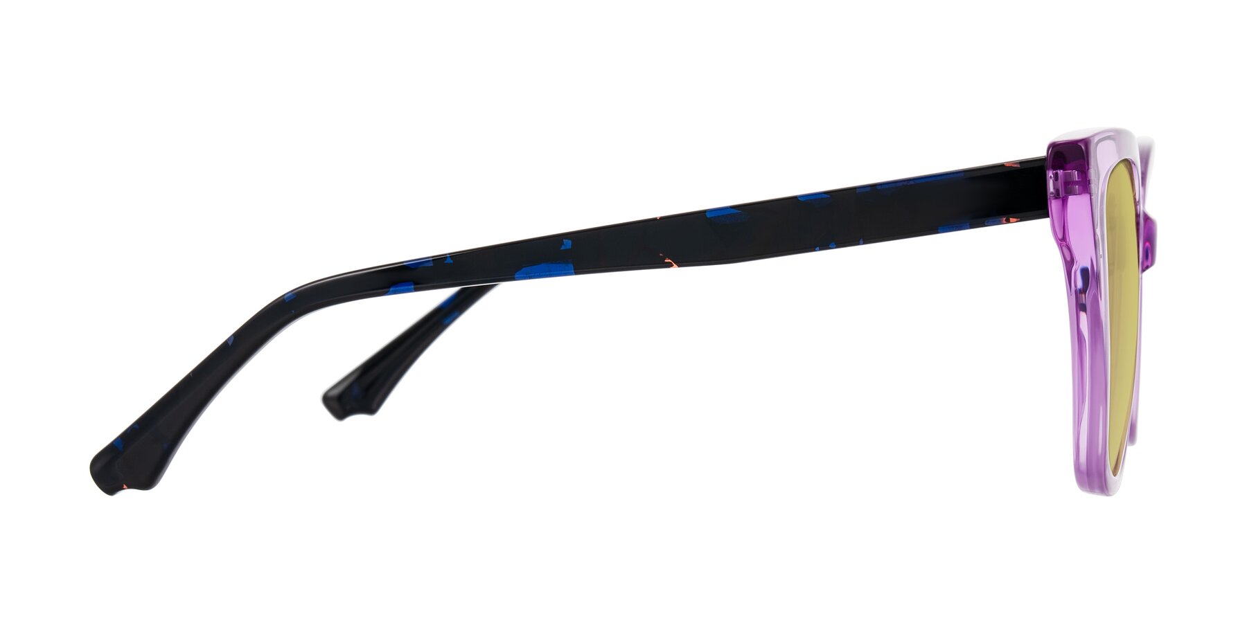Side of Kahlem in Violet with Medium Champagne Tinted Lenses