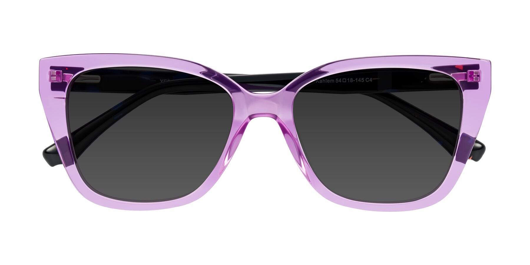 Folded Front of Kahlem in Violet with Gray Tinted Lenses
