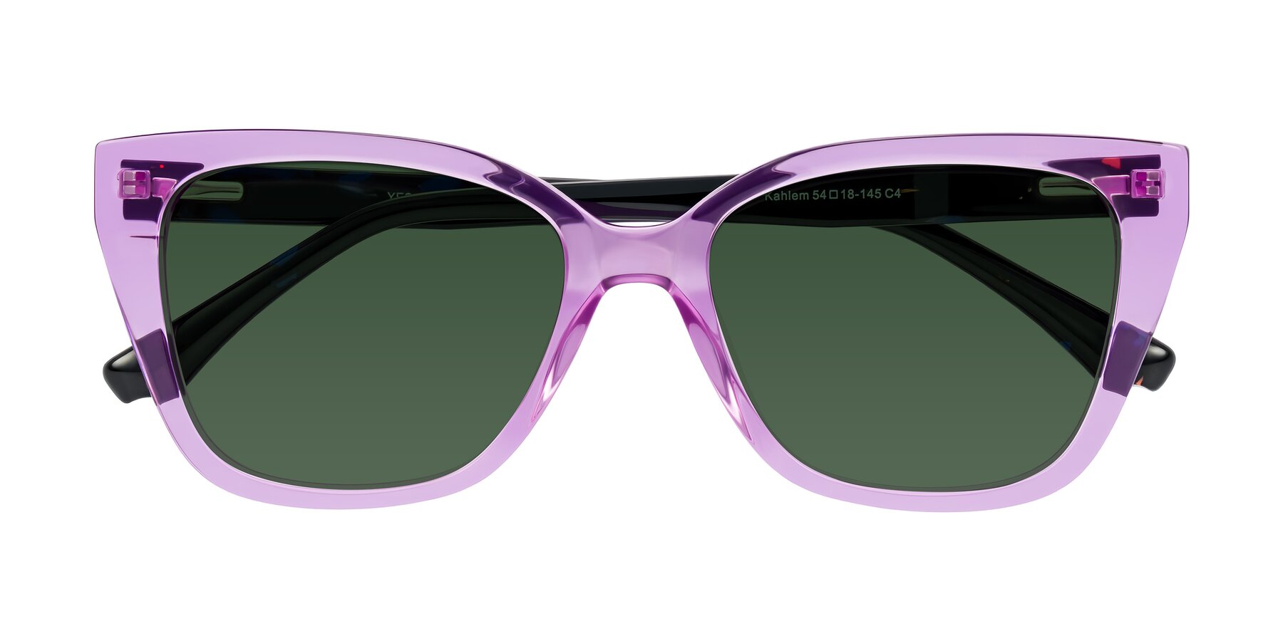 Folded Front of Kahlem in Violet with Green Tinted Lenses