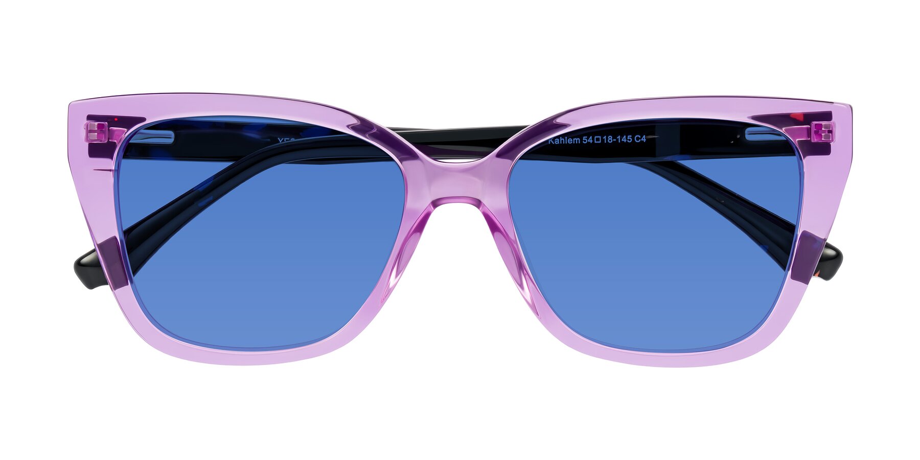 Folded Front of Kahlem in Violet with Blue Tinted Lenses