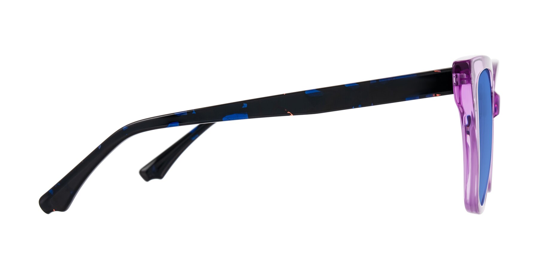 Side of Kahlem in Violet with Blue Tinted Lenses