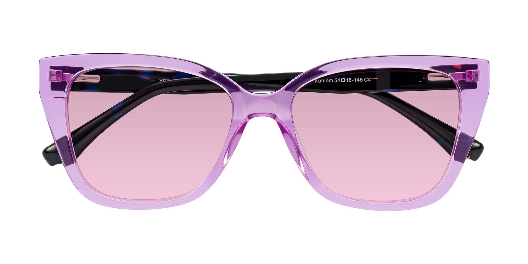 Folded Front of Kahlem in Violet with Light Wine Tinted Lenses