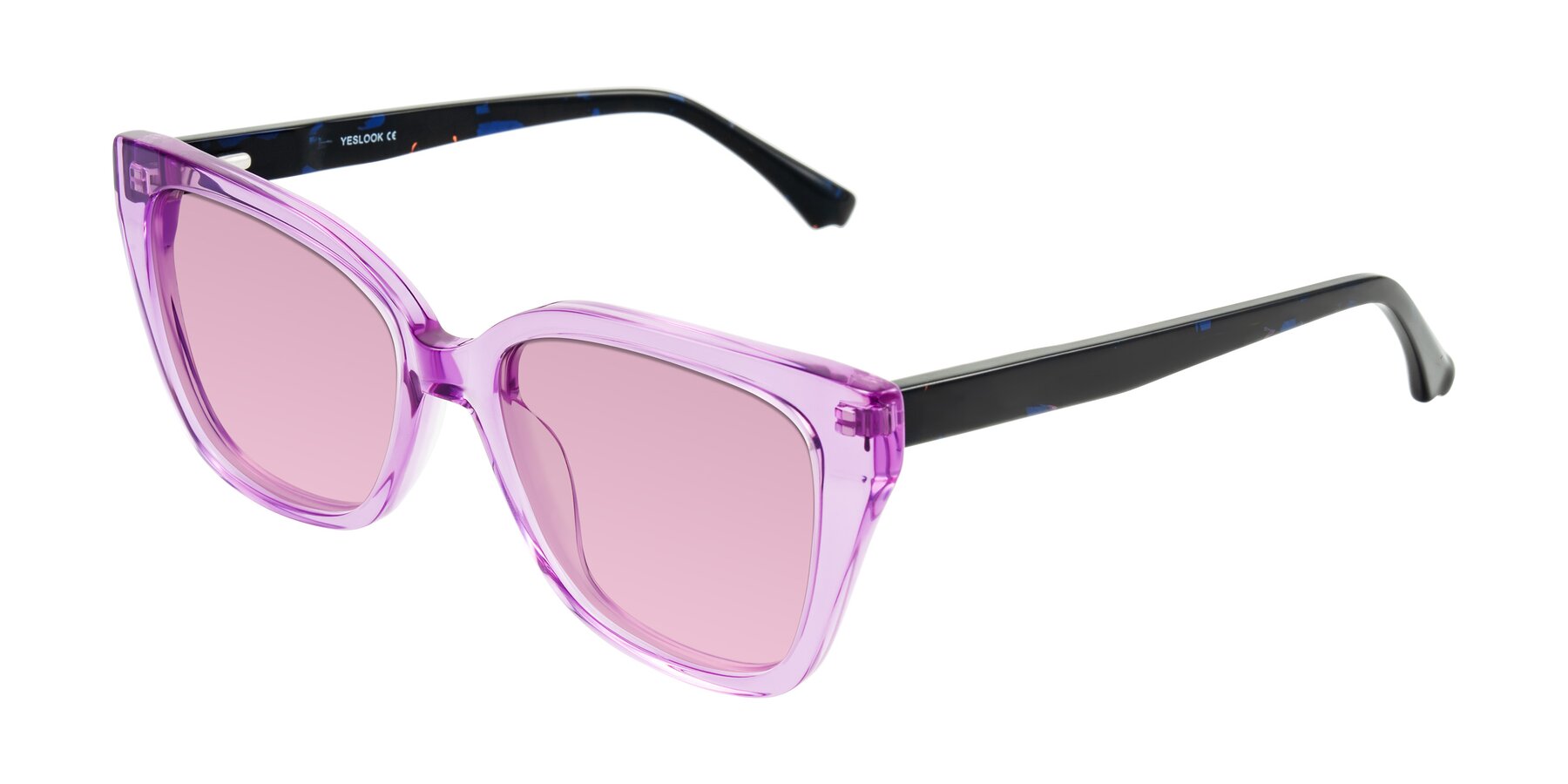 Angle of Kahlem in Violet with Light Wine Tinted Lenses
