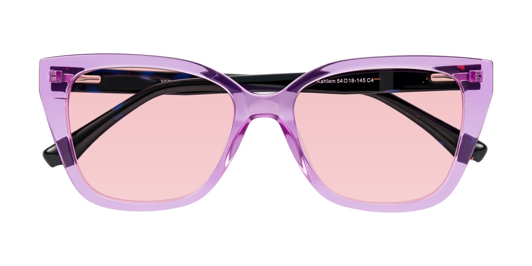 Folded Front of Kahlem in Violet with Light Garnet Tinted Lenses