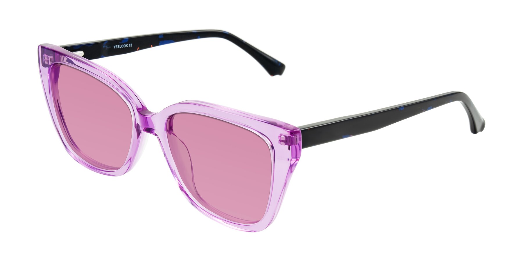 Angle of Kahlem in Violet with Medium Wine Tinted Lenses