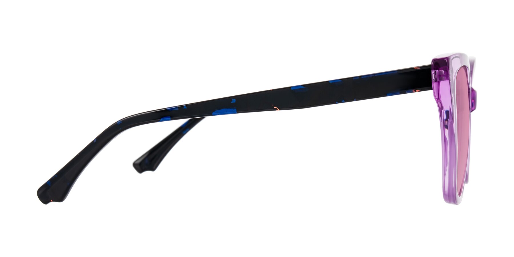 Side of Kahlem in Violet with Medium Wine Tinted Lenses