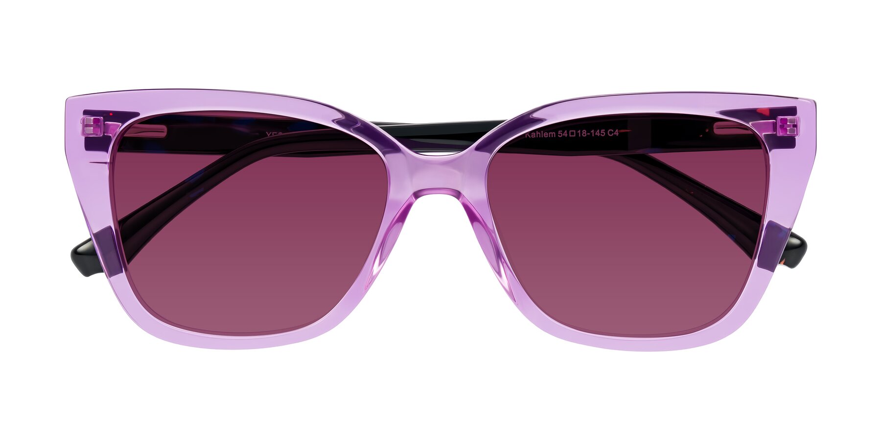 Folded Front of Kahlem in Violet with Wine Tinted Lenses