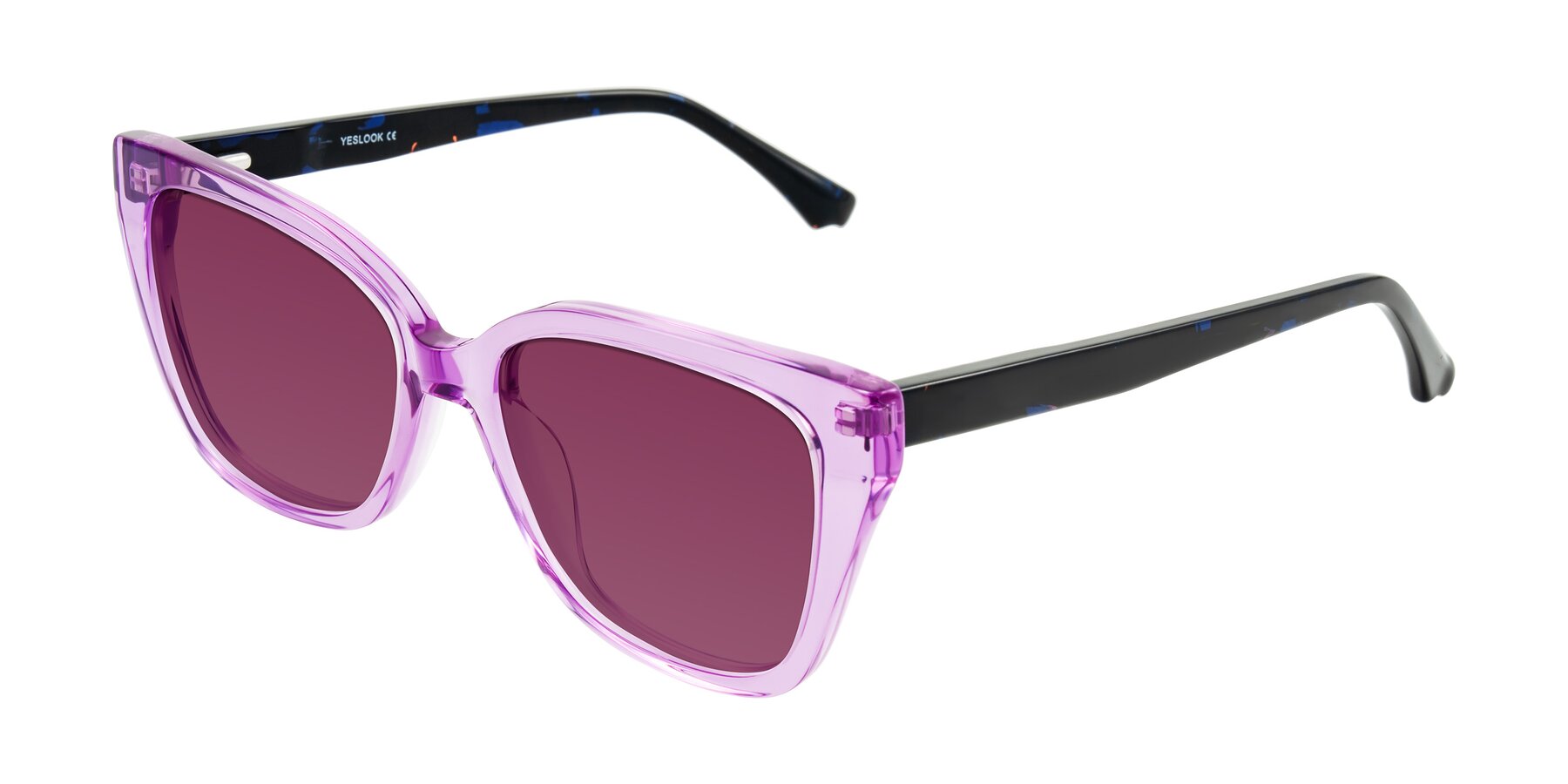 Angle of Kahlem in Violet with Wine Tinted Lenses