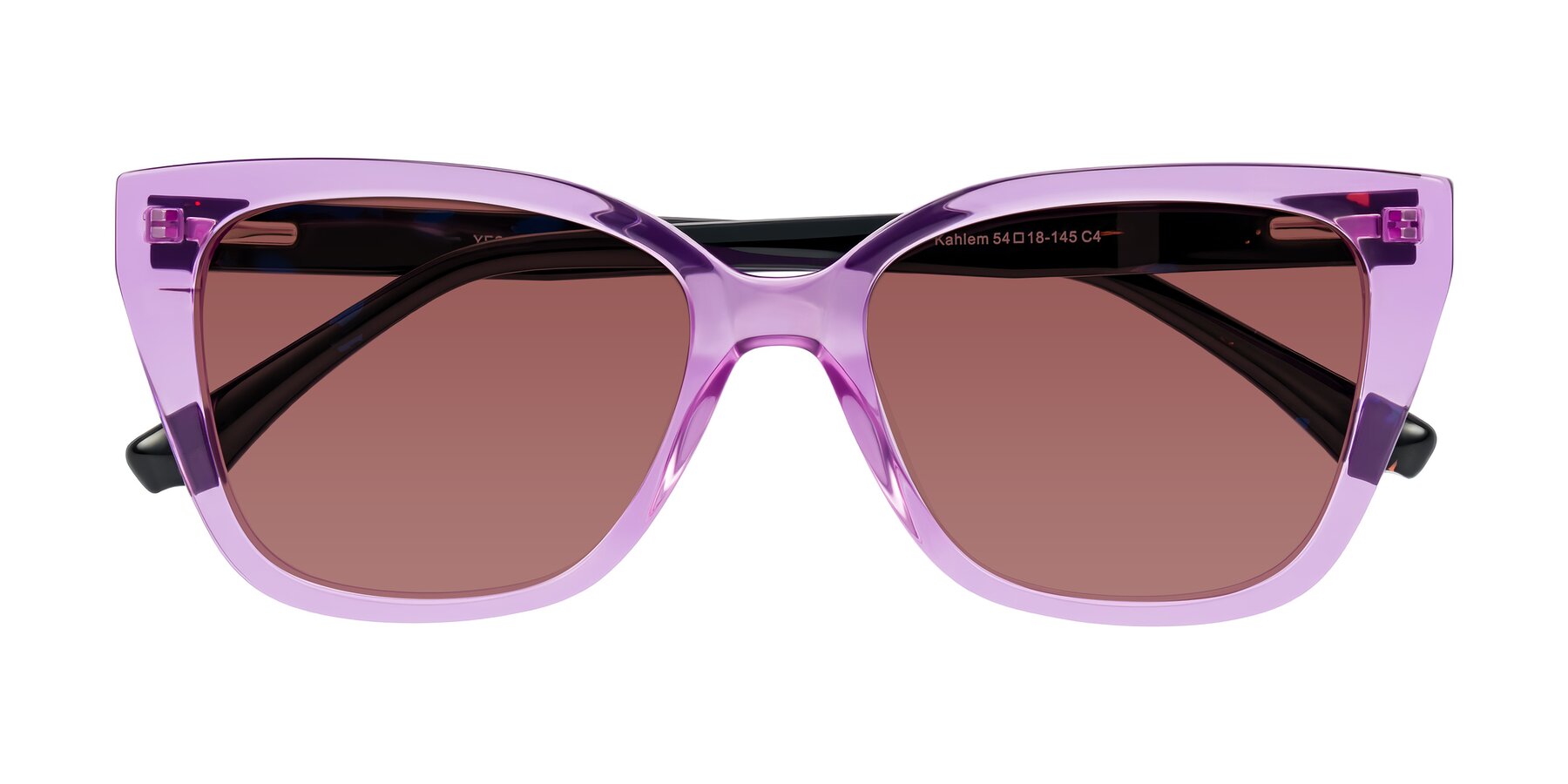 Folded Front of Kahlem in Violet with Garnet Tinted Lenses