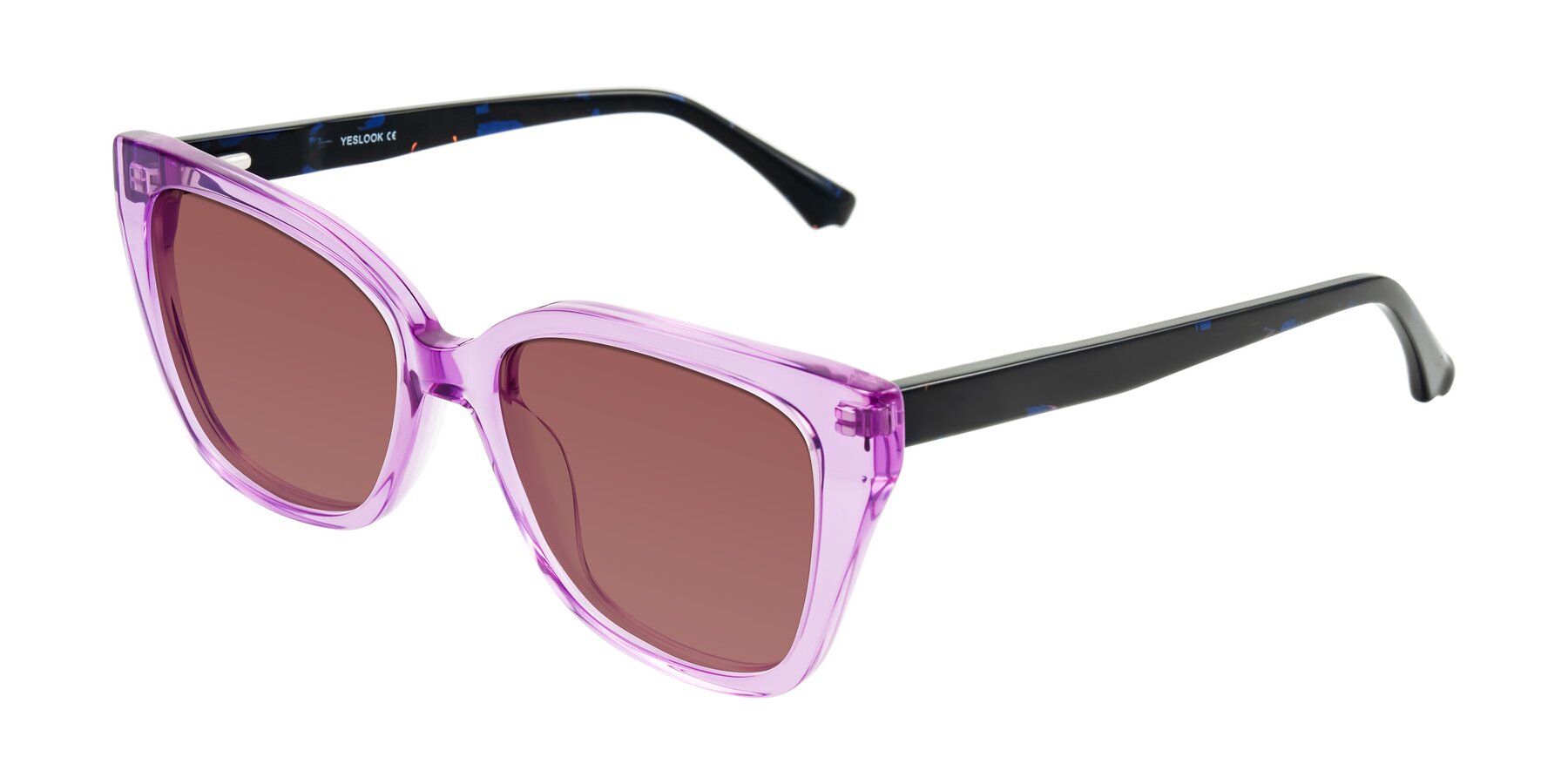 Angle of Kahlem in Violet with Garnet Tinted Lenses