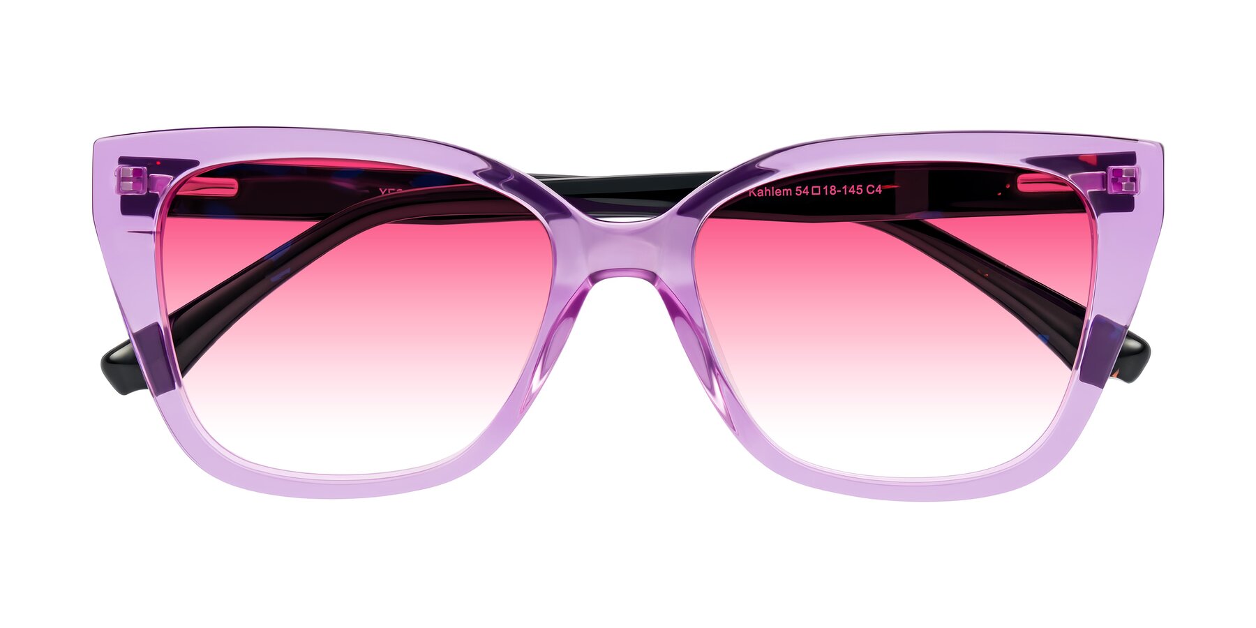 Folded Front of Kahlem in Violet with Pink Gradient Lenses