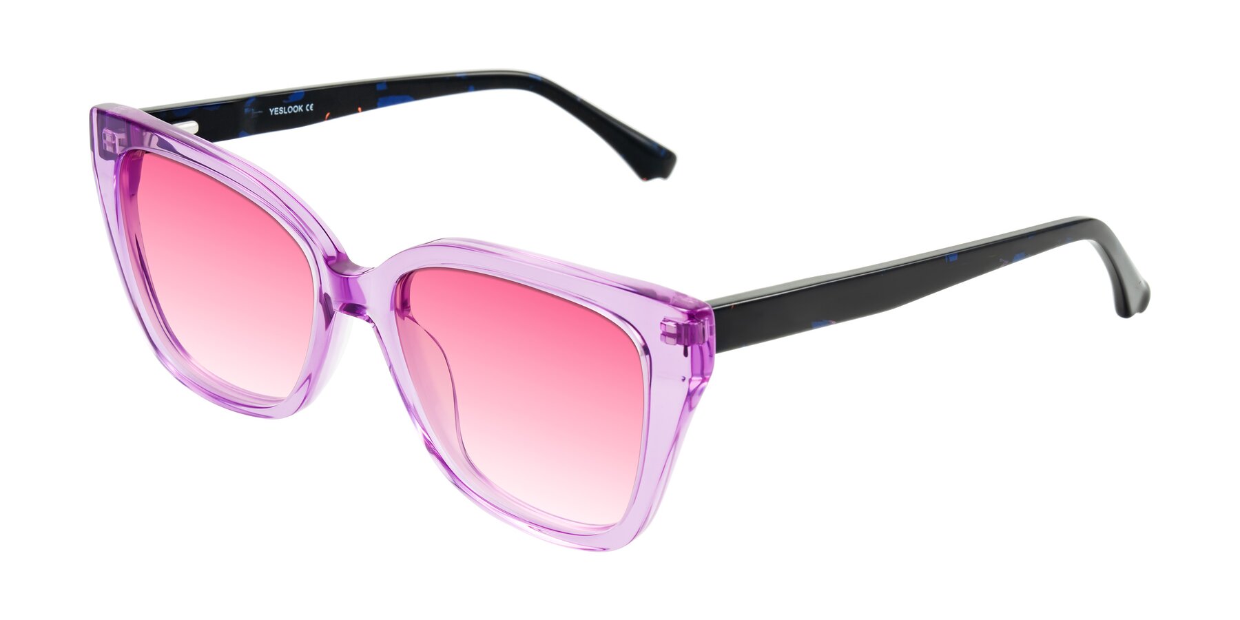 Angle of Kahlem in Violet with Pink Gradient Lenses
