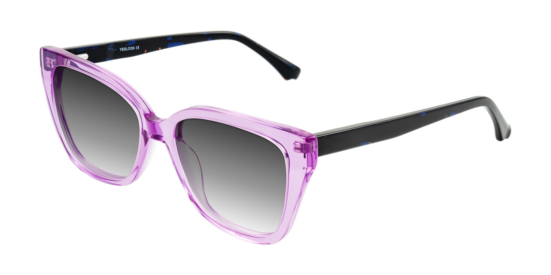 Angle of Kahlem in Violet with Gray Gradient Lenses