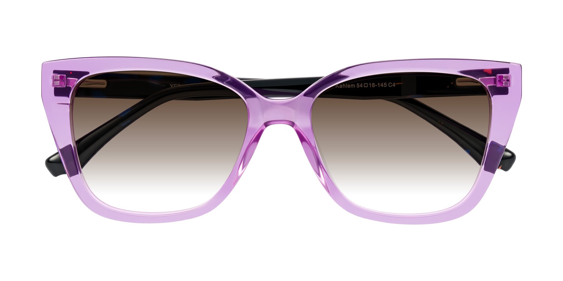 Folded Front of Kahlem in Violet with Brown Gradient Lenses