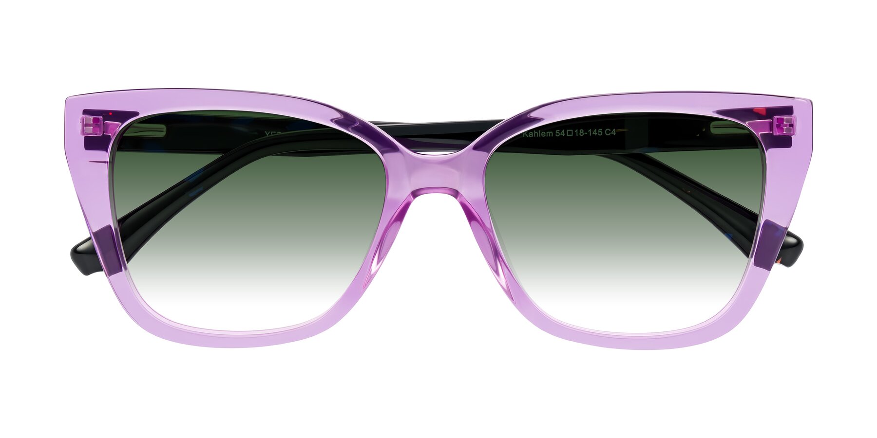 Folded Front of Kahlem in Violet with Green Gradient Lenses