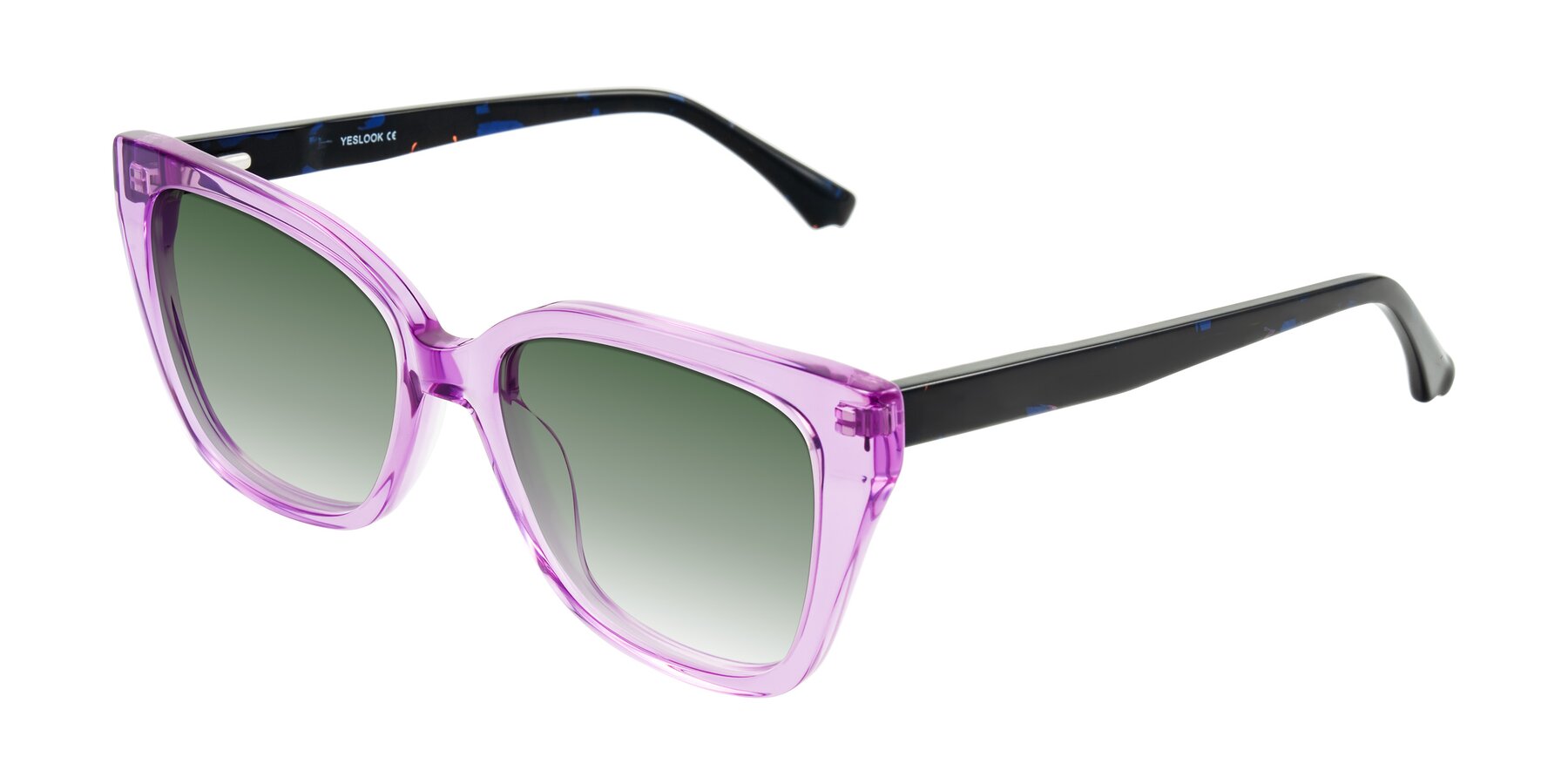 Angle of Kahlem in Violet with Green Gradient Lenses