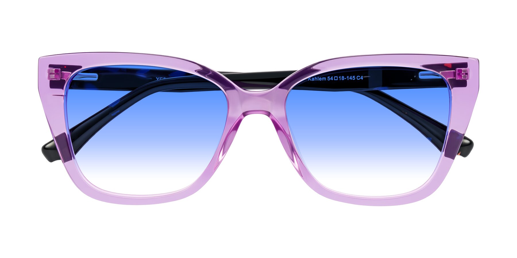 Folded Front of Kahlem in Violet with Blue Gradient Lenses